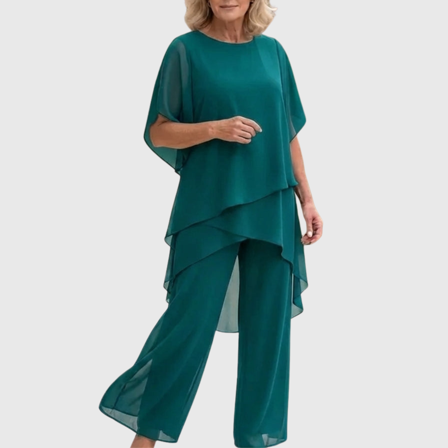 Linda | Dress med draperte palazzo-bukser