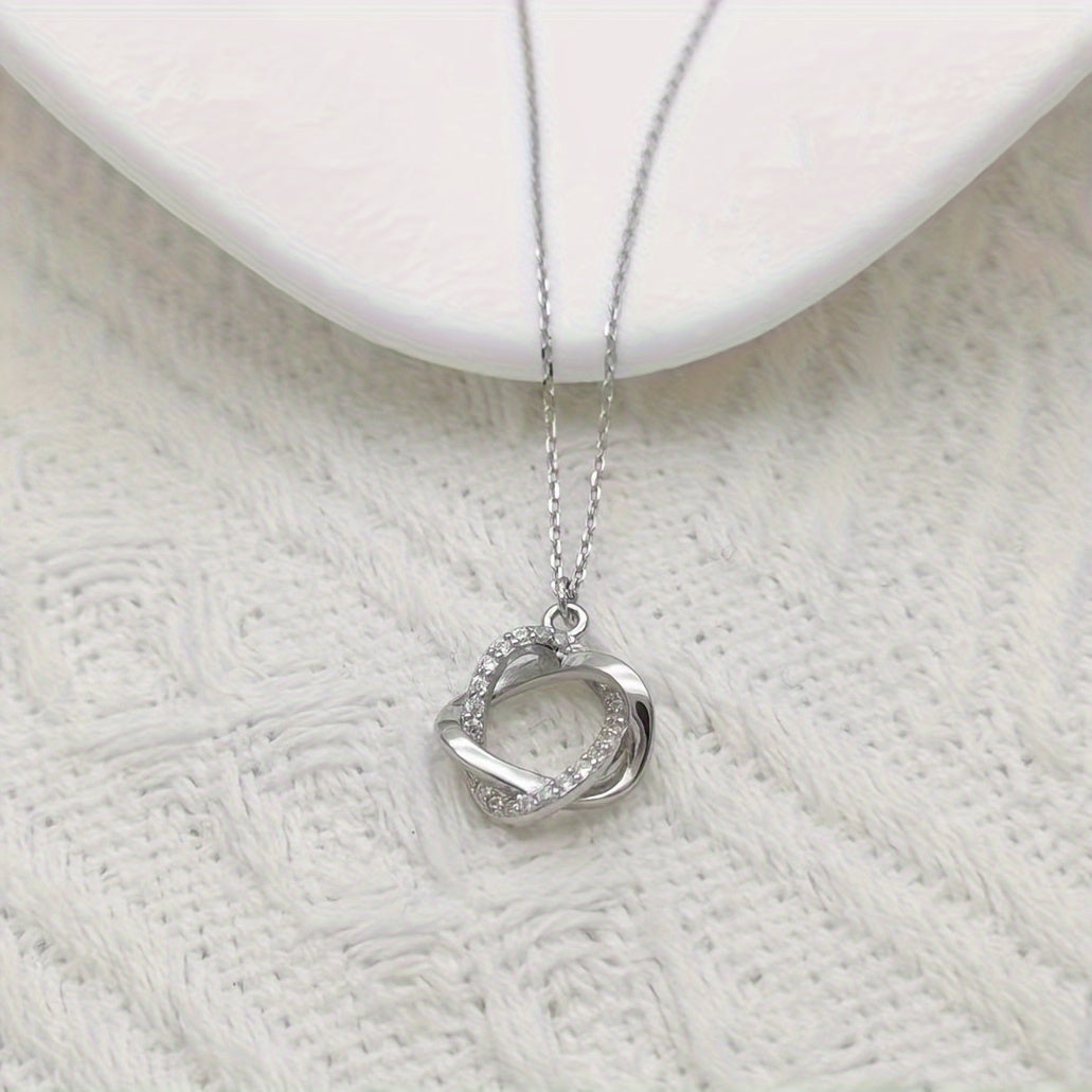 Elegant Gull Hängande Halskjede med Simulerte Diamanter