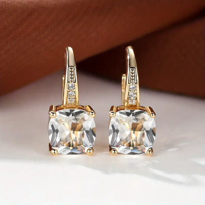 Elegant Mystic Stone Hoop Øredobber
