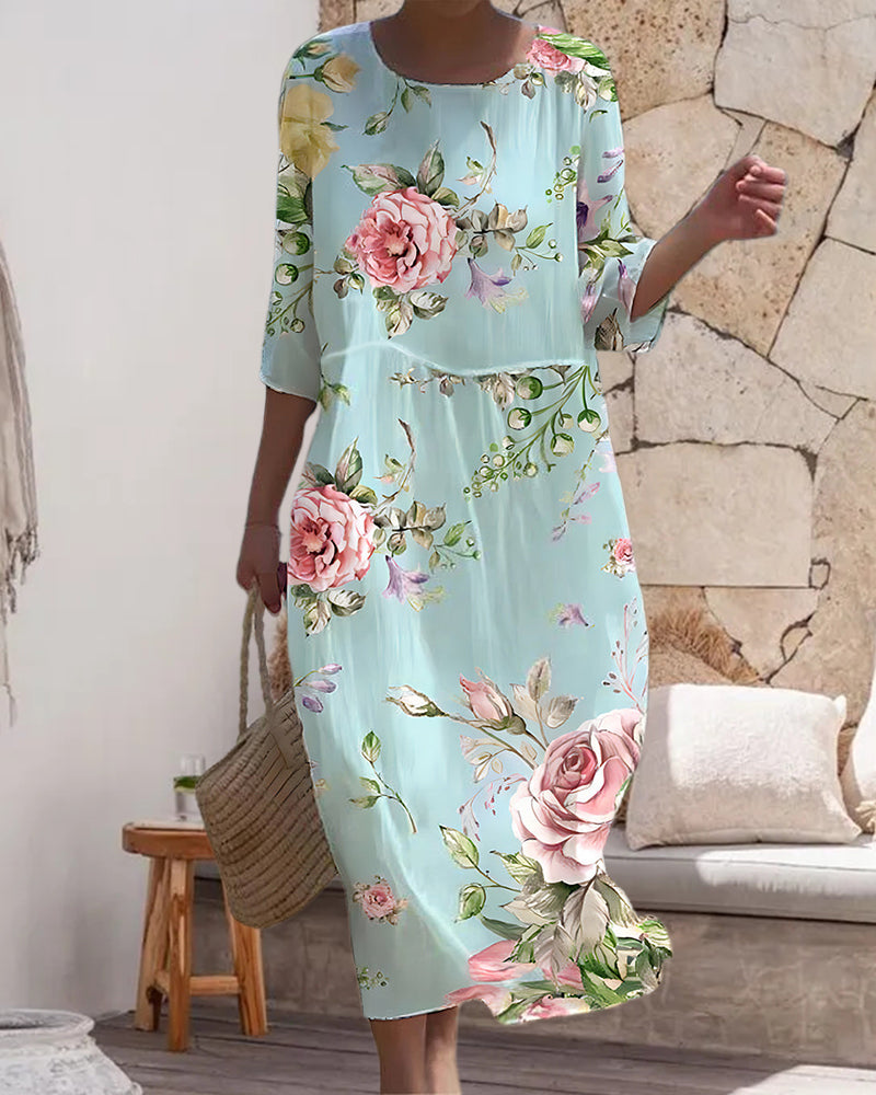 Annalisa | Elegant og Komfortabel Blomsterkjole for Solfylte Dager