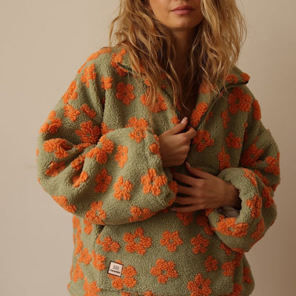 Daisy | Sherpa Boho Blomster Genser