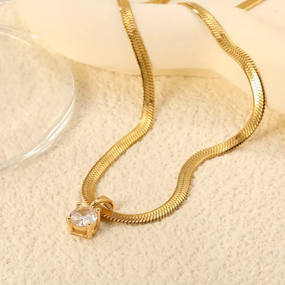 Elegant rhinestone anheng halskjede