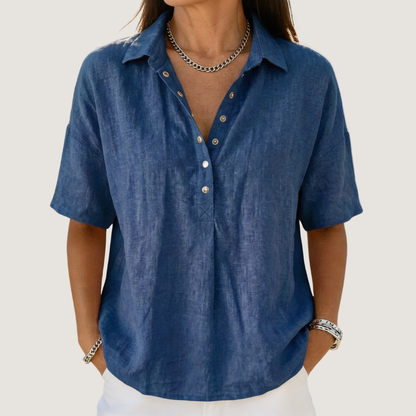 Willow | Bluse med Krage og Knapper