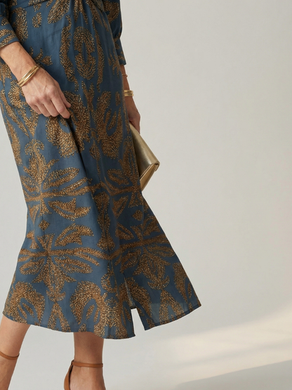 Lune | Naturlig Wrap Midi Kjole