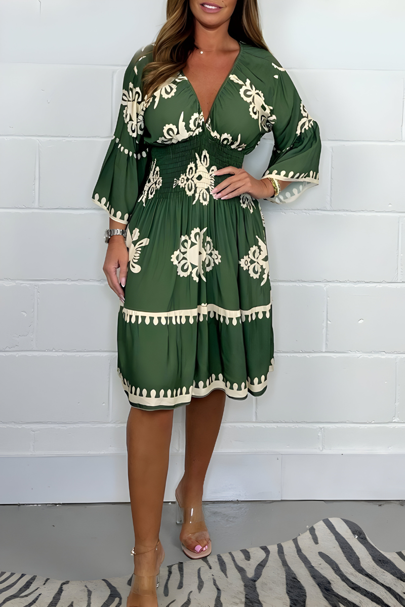 IVY™ | Boho Kjole Midi Uanstrengt Eleganse & Stil