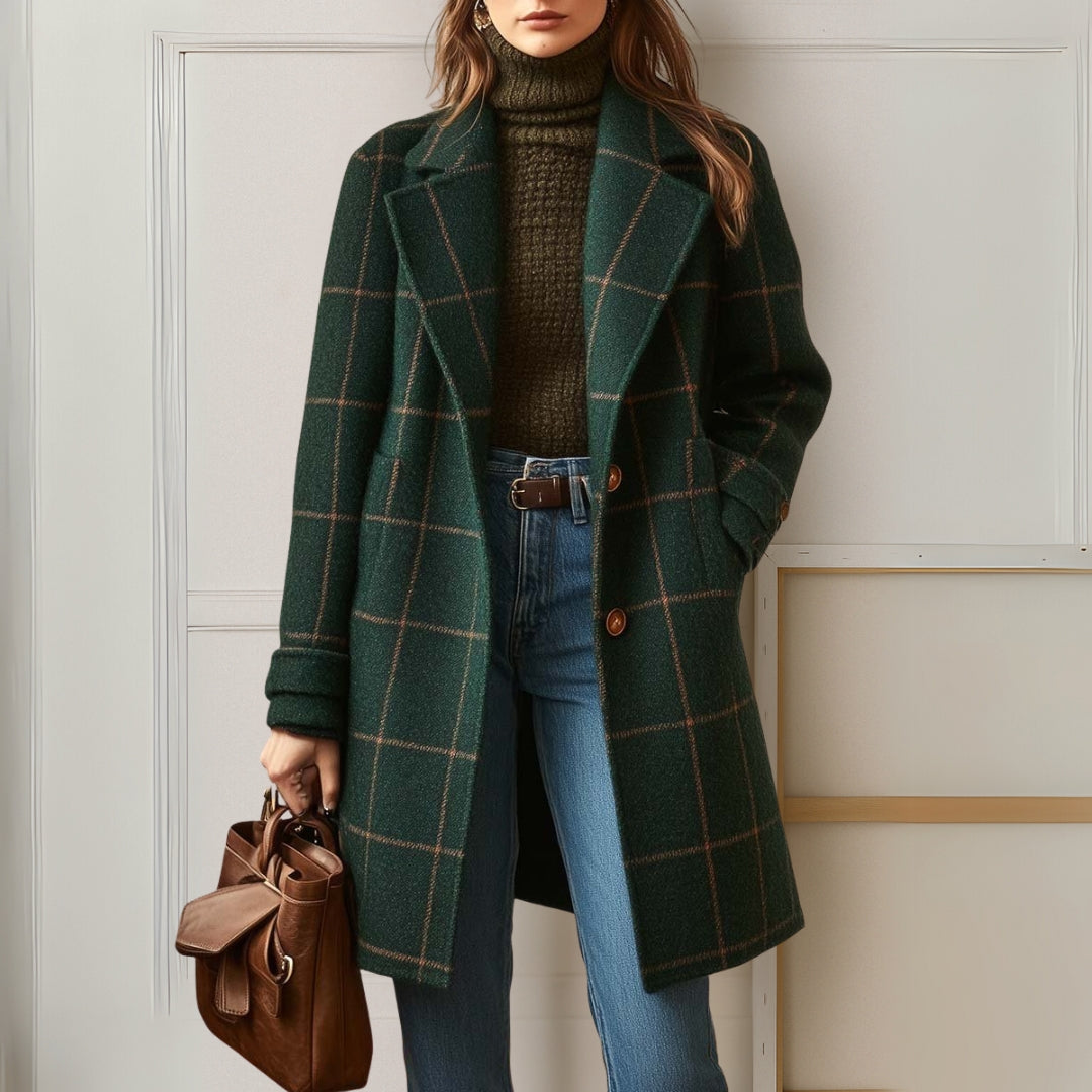 Judith™ | Lang Tweed Rutete Kåpe