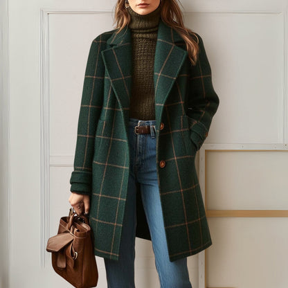Judith™ | Lang Tweed Rutete Kåpe