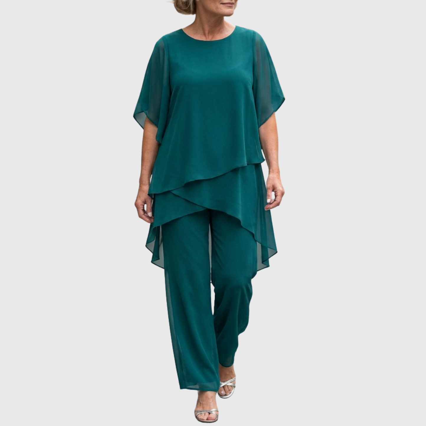 Linda | Dress med draperte palazzo-bukser