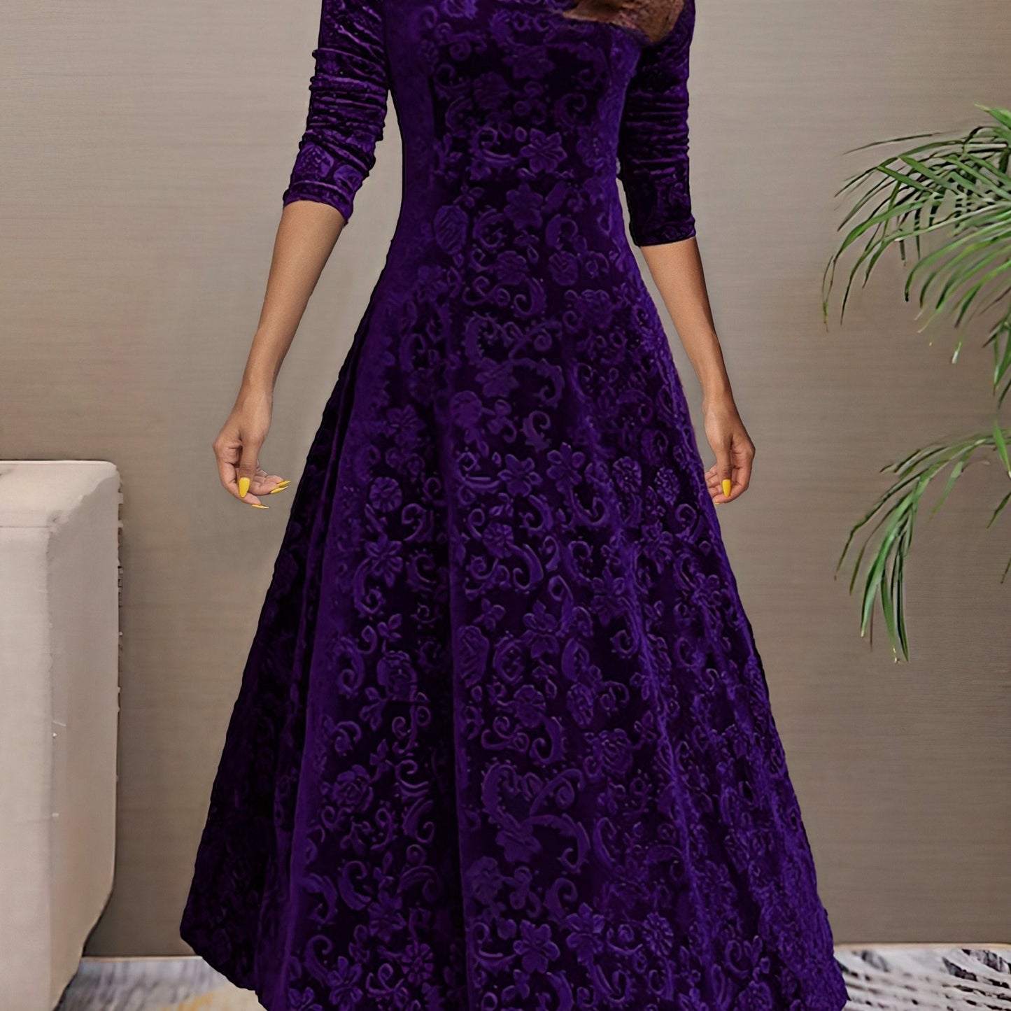 Denise | Fløyels elegant kjole