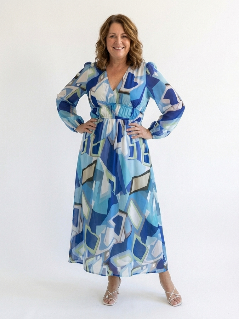 Althea | Langermet Blomster Maxi Kjole