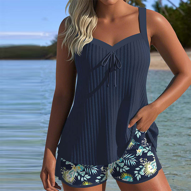 Laluna® | Stripete Tankini med Badetopp i To Deler
