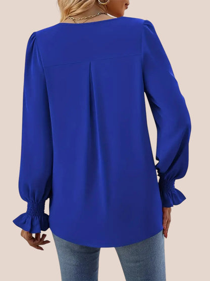 Mira | Elegant Bluse med V-hals