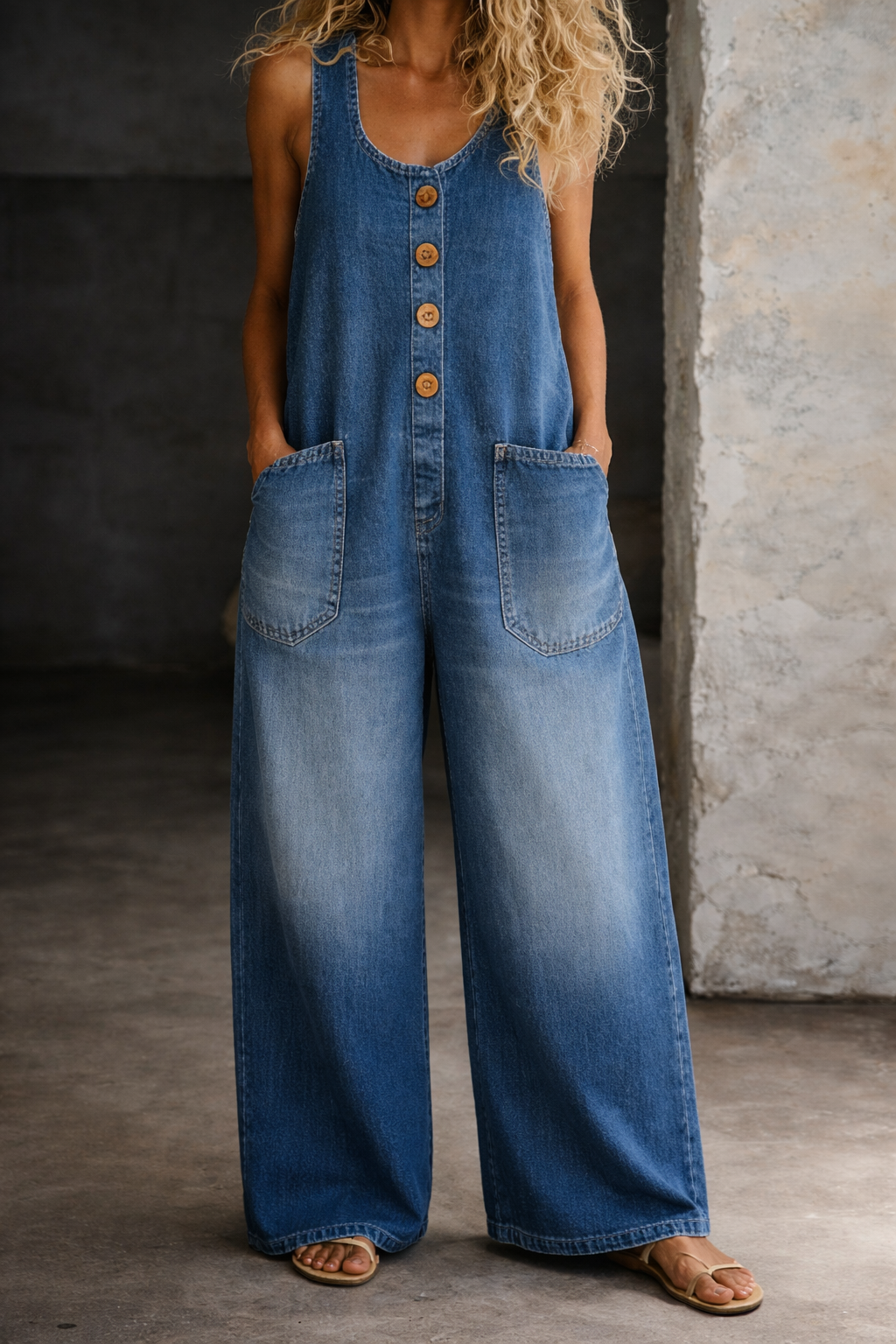 Saylor | Vintage Vasket Bomull Denim Overalls