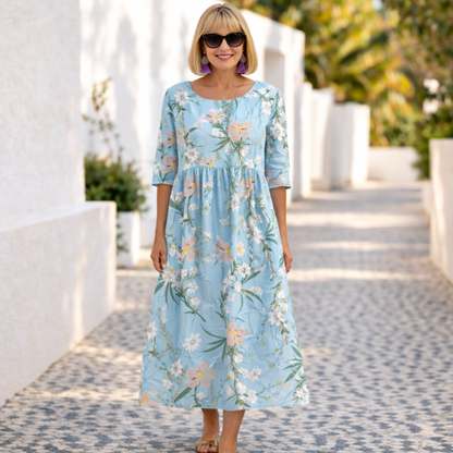 Mary | Elegant Blomsterkjole med en Lett Vibe