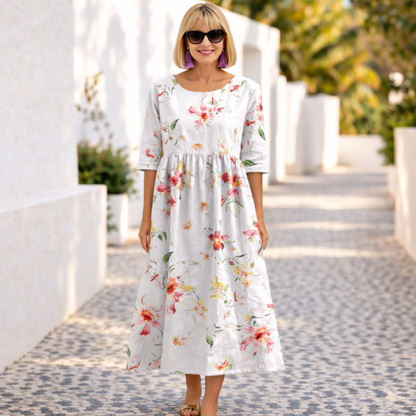 Mary | Elegant Blomsterkjole med en Lett Vibe