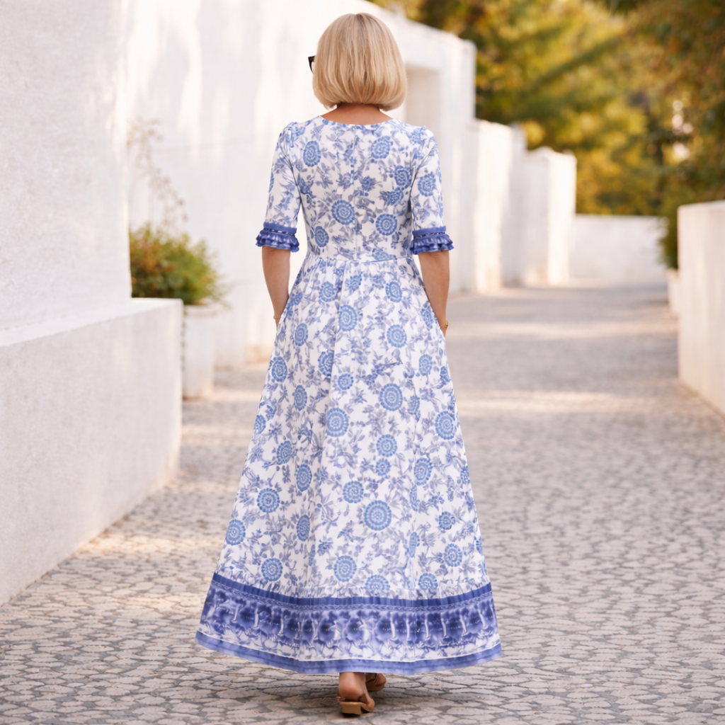 Elly | Elegant Blomsterkjole med en Lett Vibe