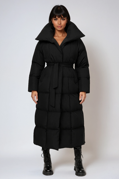 Elowen | Lang quilted vinterjakke