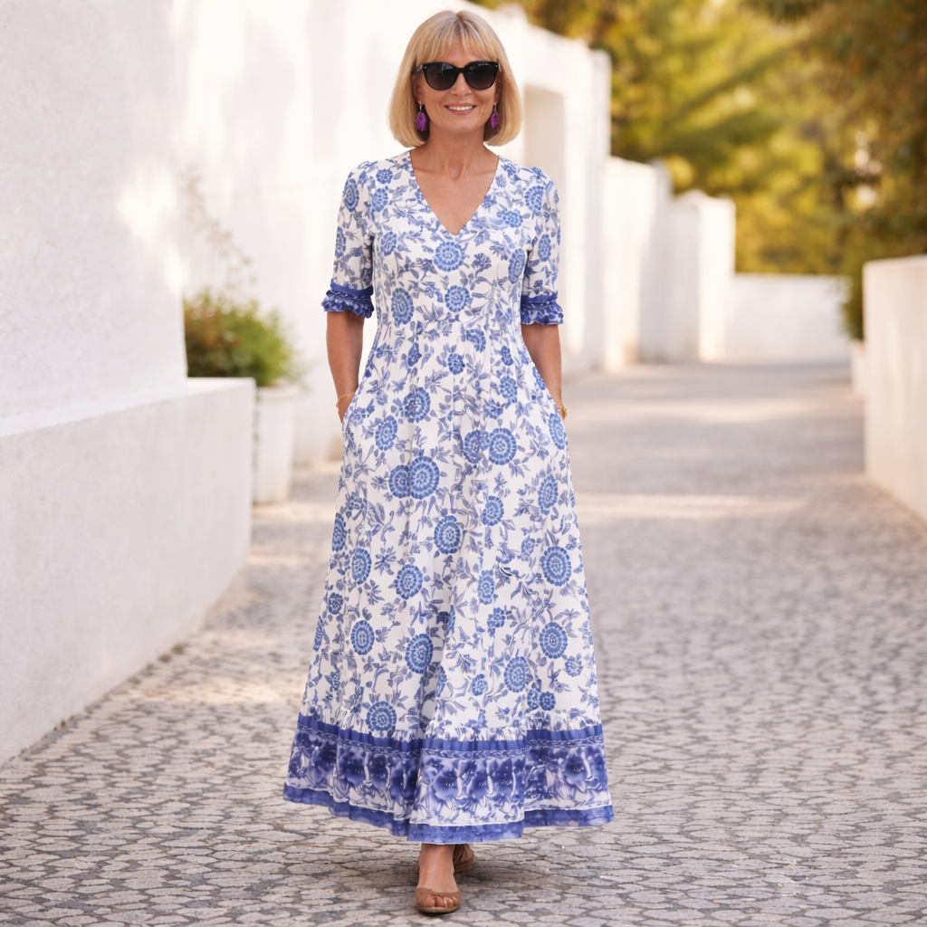 Elly | Elegant Blomsterkjole med en Lett Vibe