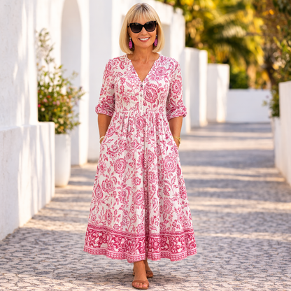 Elly | Elegant Blomsterkjole med en Lett Vibe