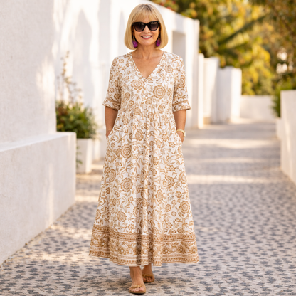 Elly | Elegant Blomsterkjole med en Lett Vibe