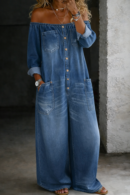 Elena | Off Shoulder Langermet Jumpsuit