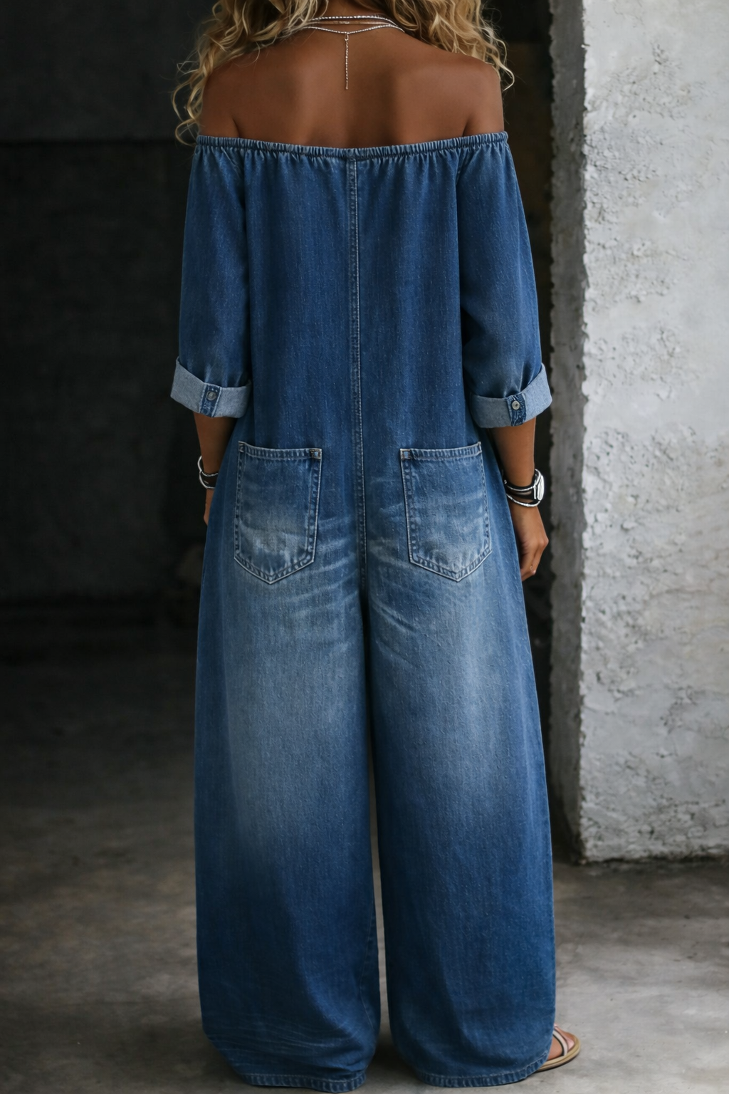 Elena | Off Shoulder Langermet Jumpsuit