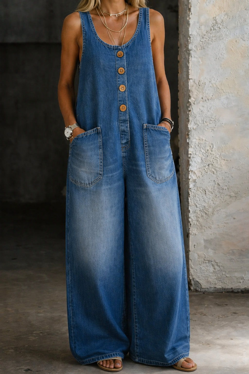 Saylor | Vintage Vasket Bomull Denim Overalls