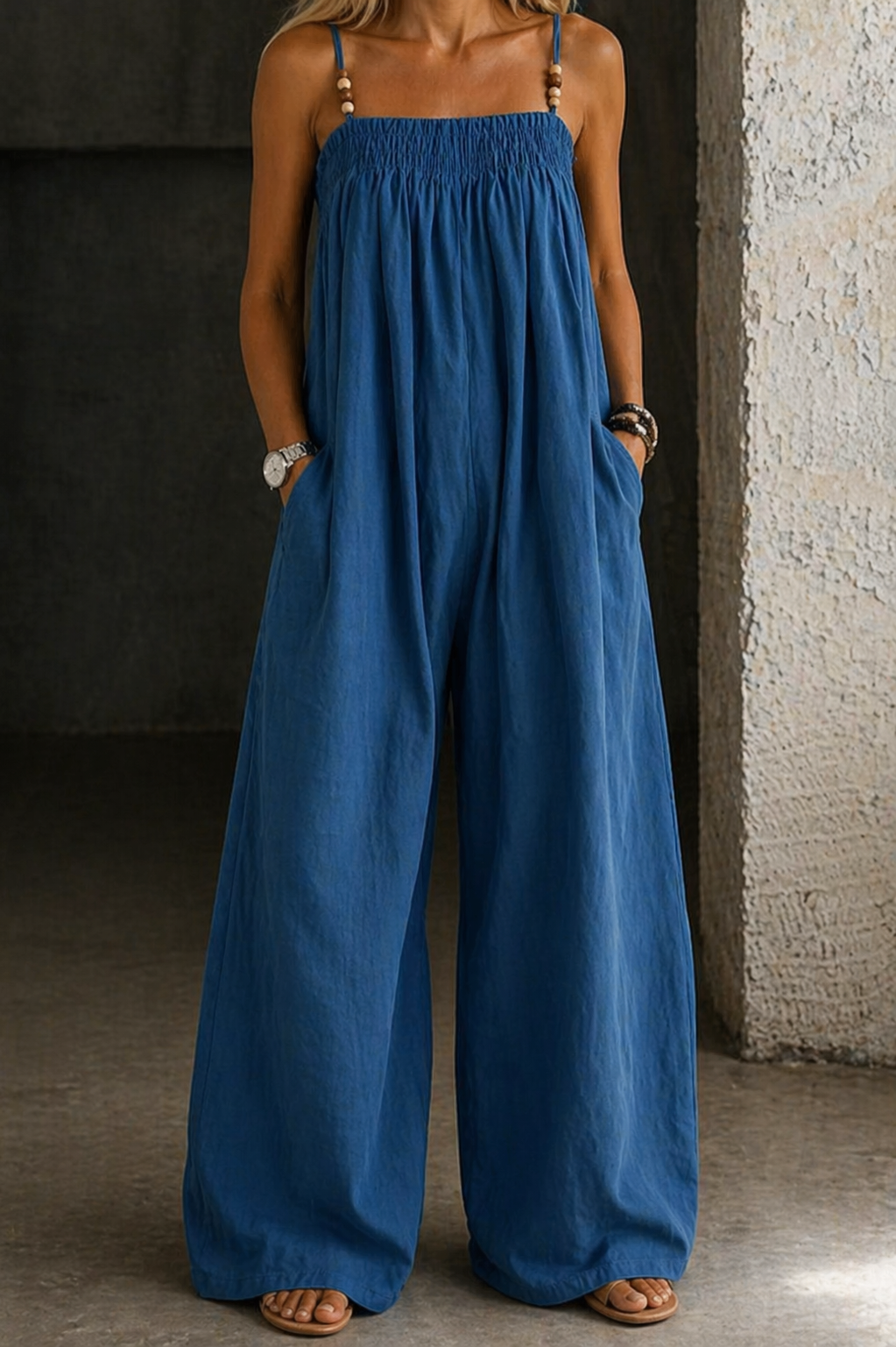 Madison | Denim Vid-Ben Jumpsuit