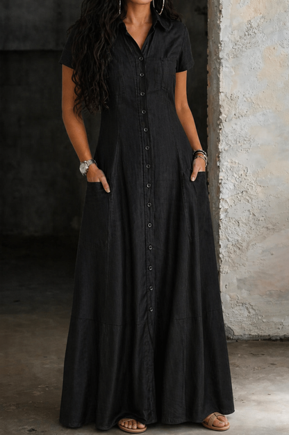 Hera | Lang Denim Kjole