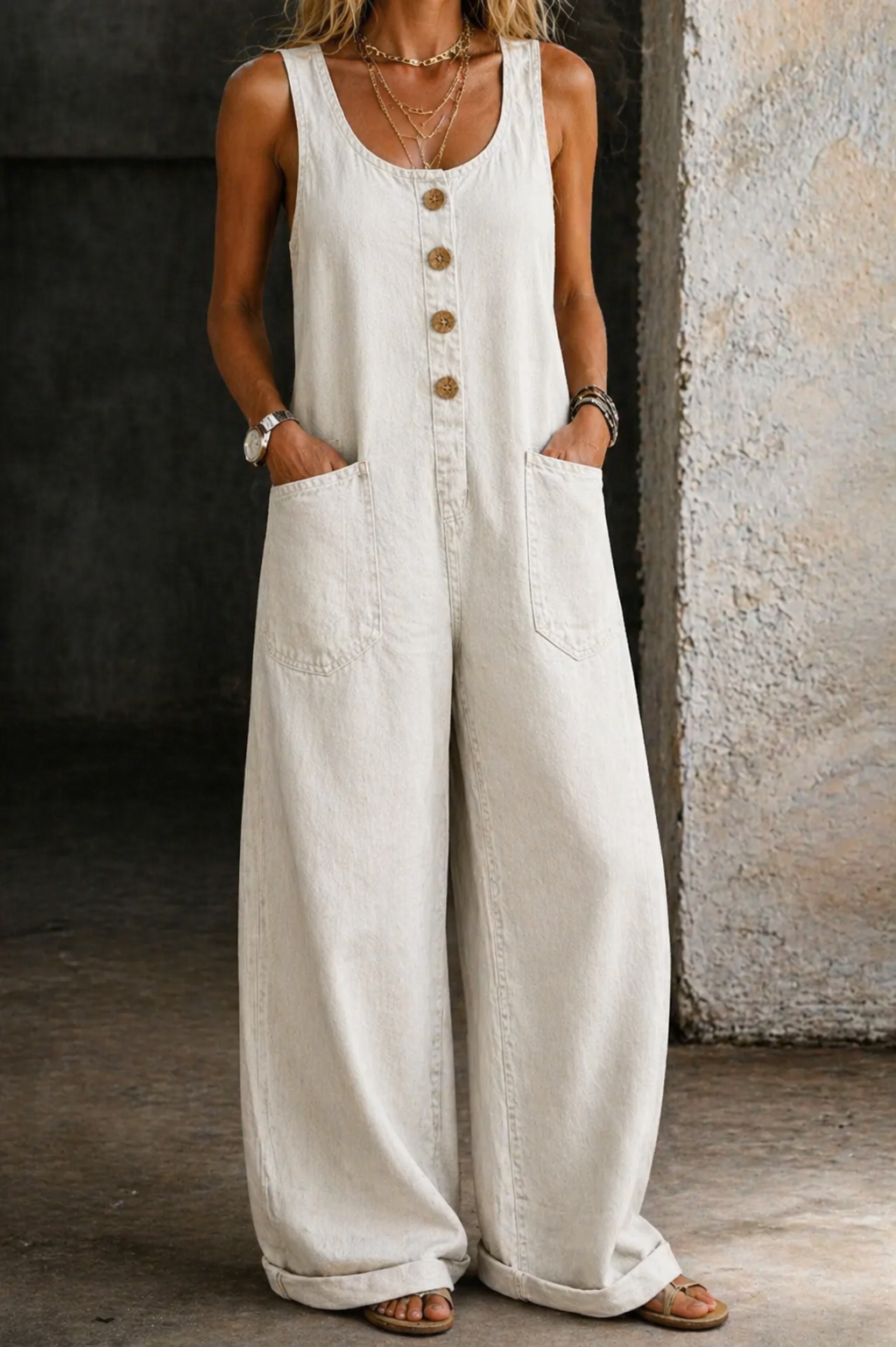 Willy | Vintage Vasket Bomullsdenim Overalls