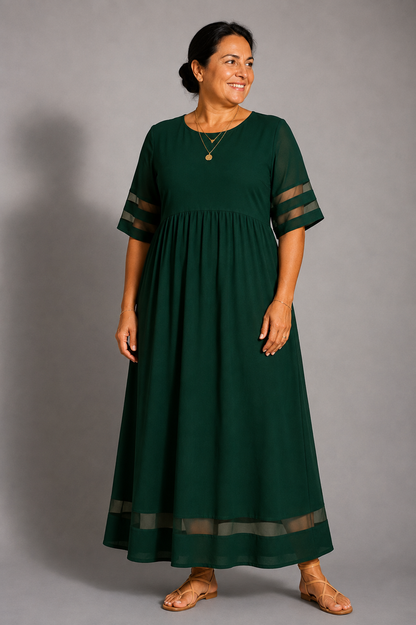 Aubrey™ | Flattering Tummy-Smoothing Midi Dress