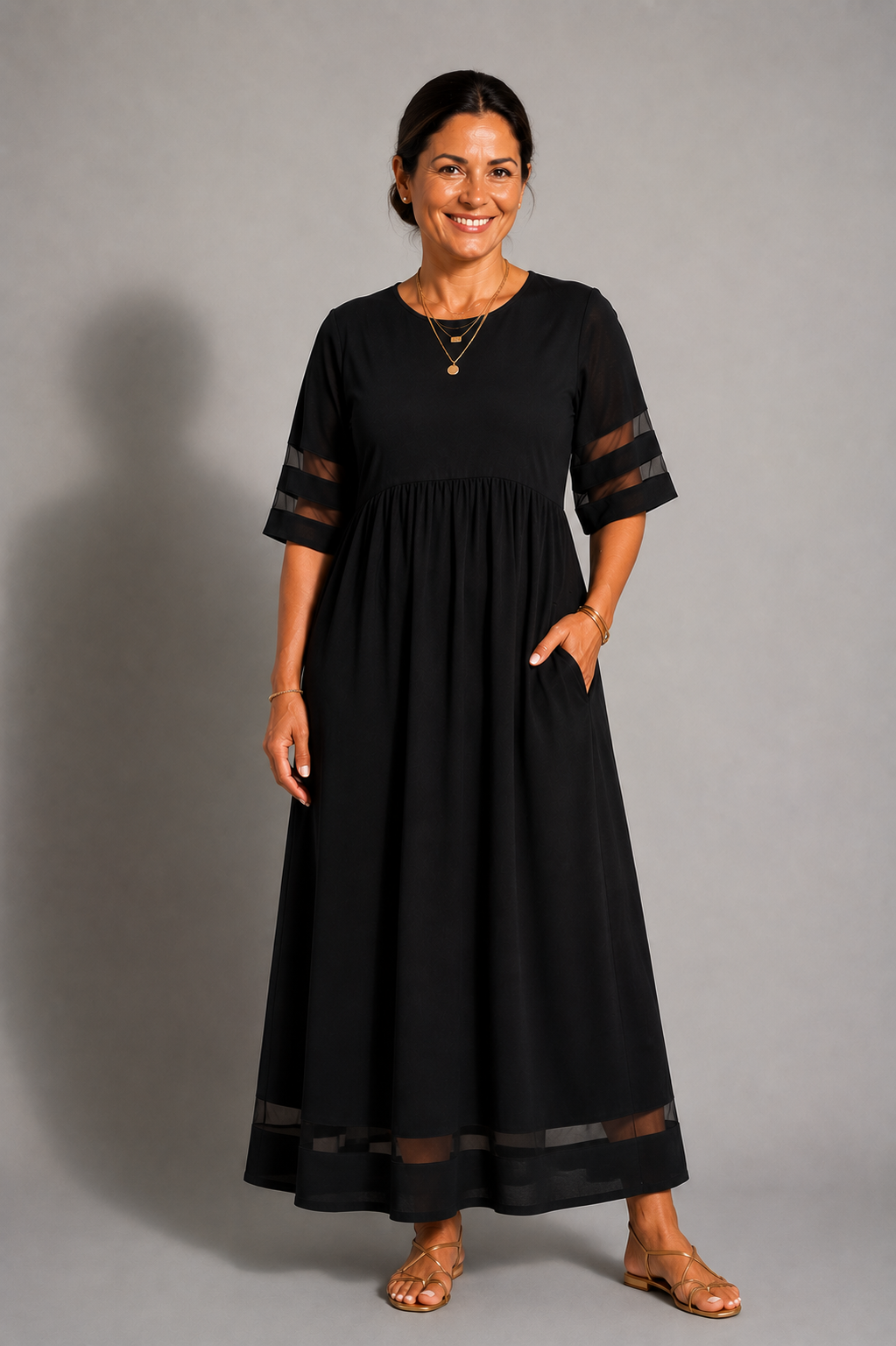 Aubrey™ | Flattering Tummy-Smoothing Midi Dress