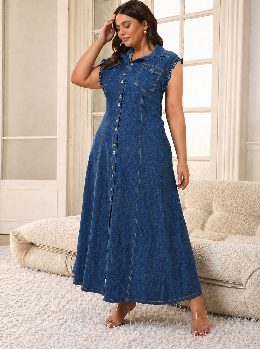 Liora | Plus Size Denim Kjole