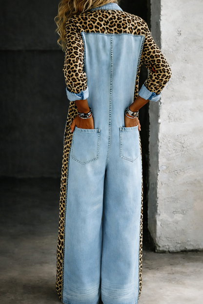Amanda | One Piece Denim Skjorte Jumpsuit