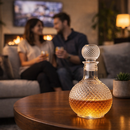 Whiskyflaske – Kuttekrystallutgave med kork
