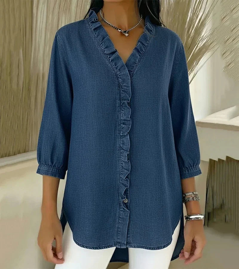 Abigail™ Elegant Denim Bluse