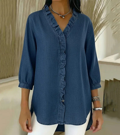 Abigail™ Elegant Denim Bluse
