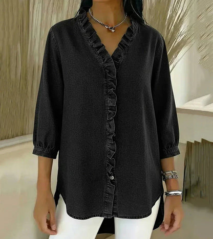 Abigail™ Elegant Denim Bluse