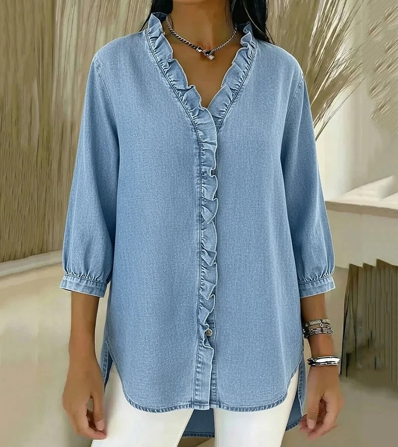 Abigail™ Elegant Denim Bluse