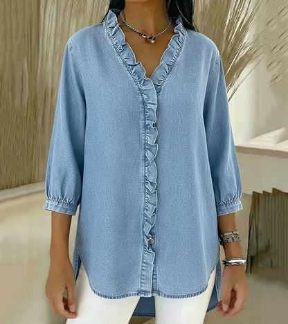 Abigail™ Elegant Denim Bluse