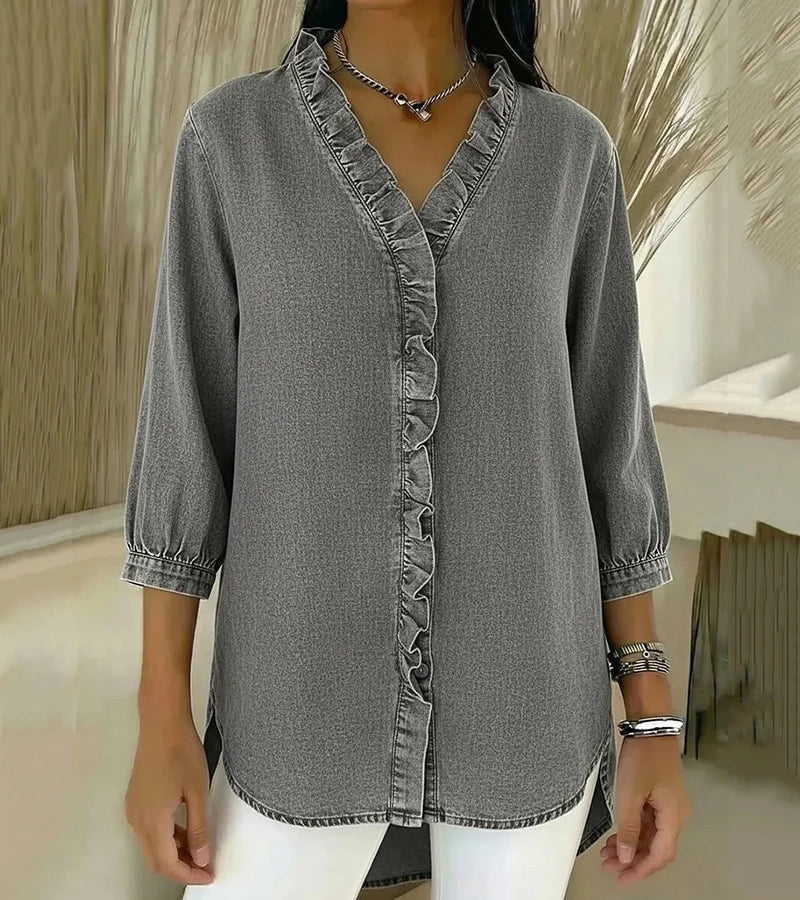 Abigail™ Elegant Denim Bluse