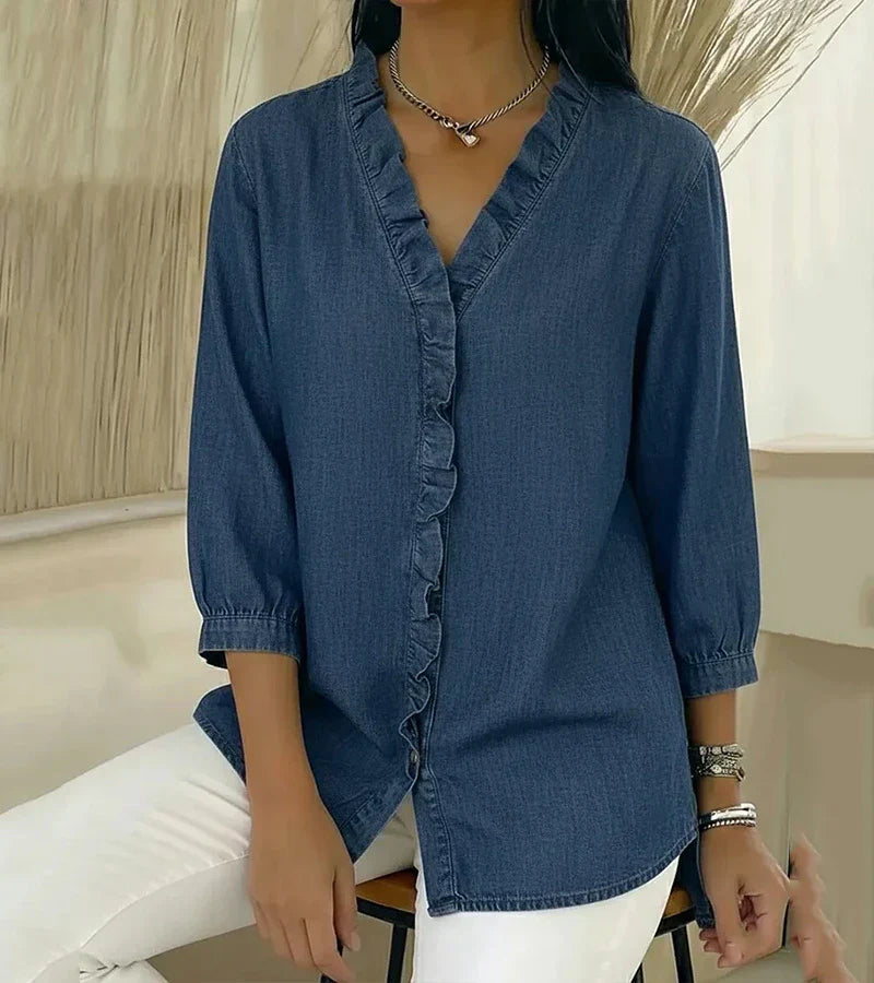 Abigail™ Elegant Denim Bluse