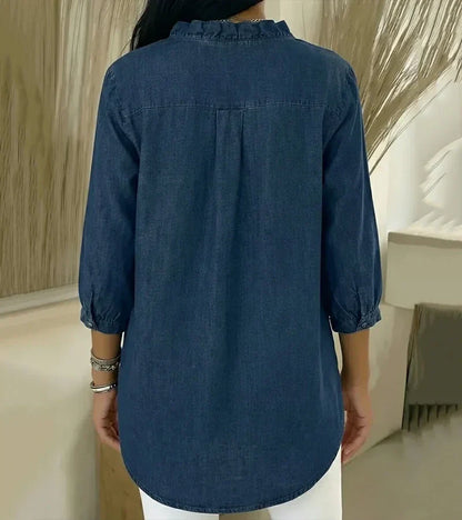 Abigail™ Elegant Denim Bluse