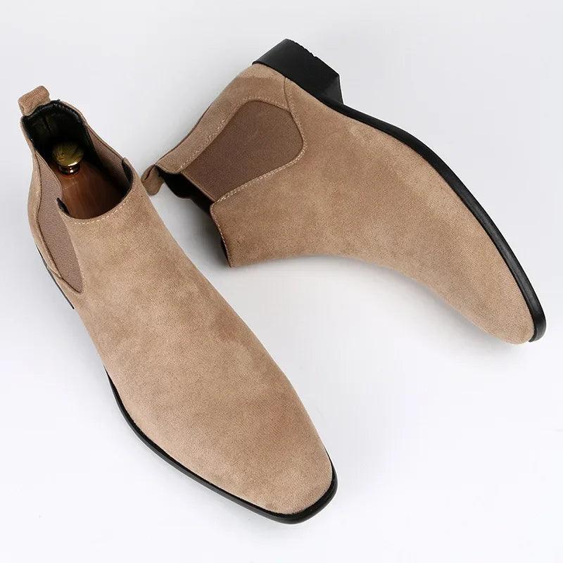 Job | Elegant Beige Chelsea Støvler for den Stilbevisste Mannen