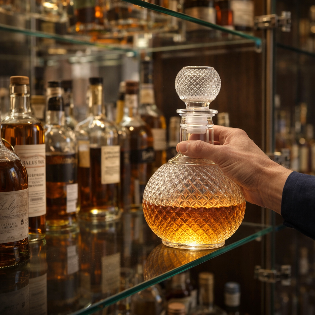 Whiskyflaske – Kuttekrystallutgave med kork