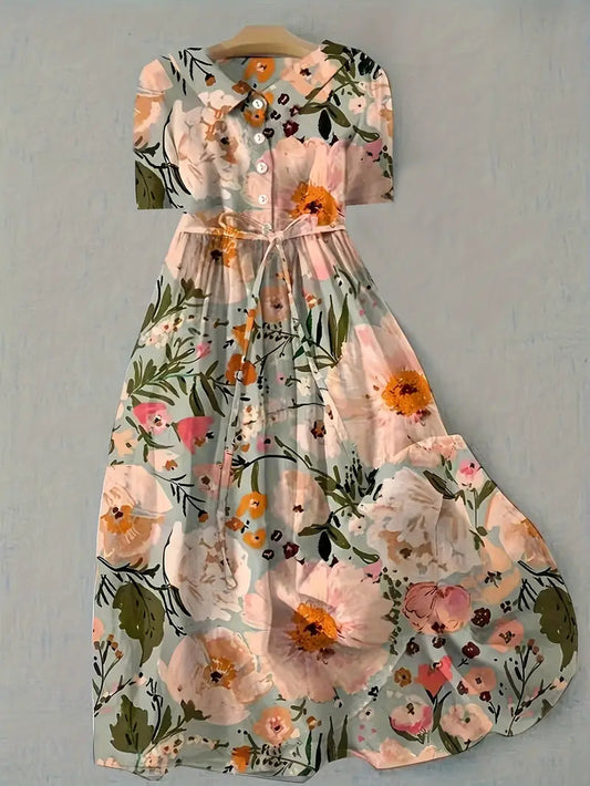 Aurélie | Varme sommerblomsterkjole