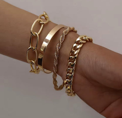 Armbånd med tykke kjedeledd