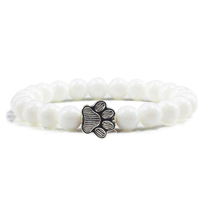 Armbånd med pote og natursteinsperler
