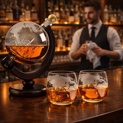 Whiskyflaske - Verdenskart Utgave