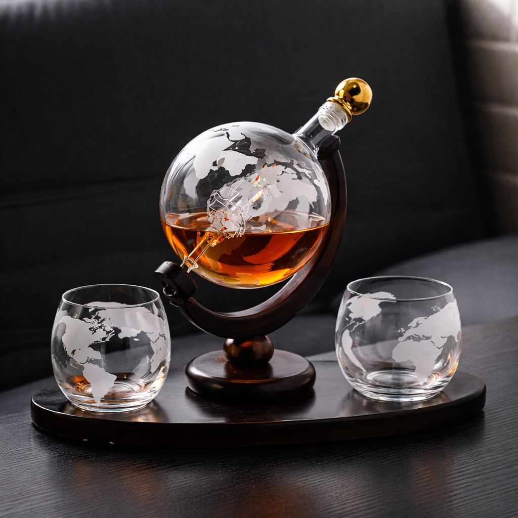 Whiskyflaske - Verdenskart Utgave